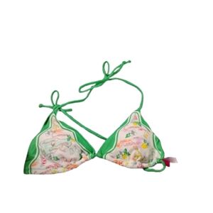 Victoria's Secret Capri Novelty Print Bikini Triangle Top Sz M